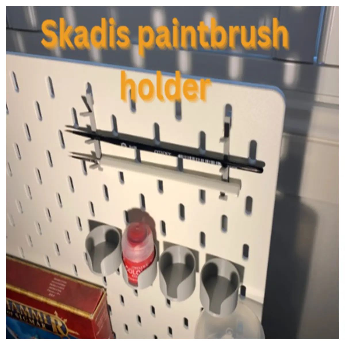 skadis pegboard paint brush holder organizer wall mounted art studio storage rack for brushes pens tools