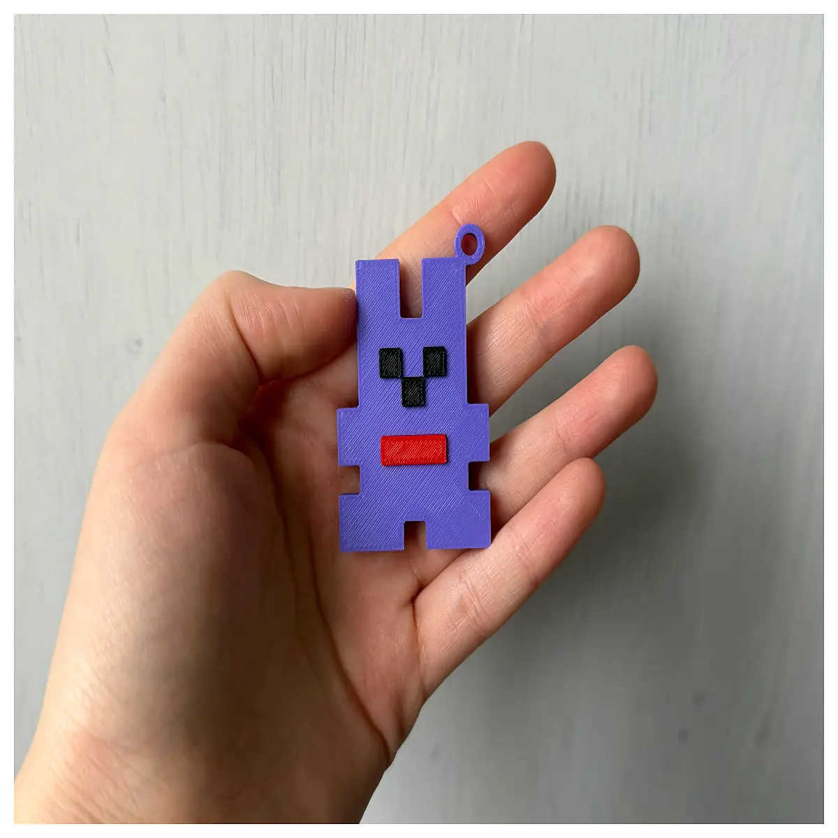 cute pixel bunny keychain retro game style bag charm cute cartoon pendant for girls backpack accessory