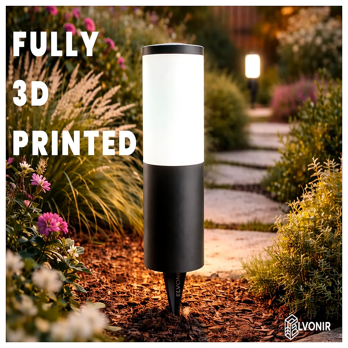 cylindrical garden printed outdoor waterproof pathway lighting modern patio decor