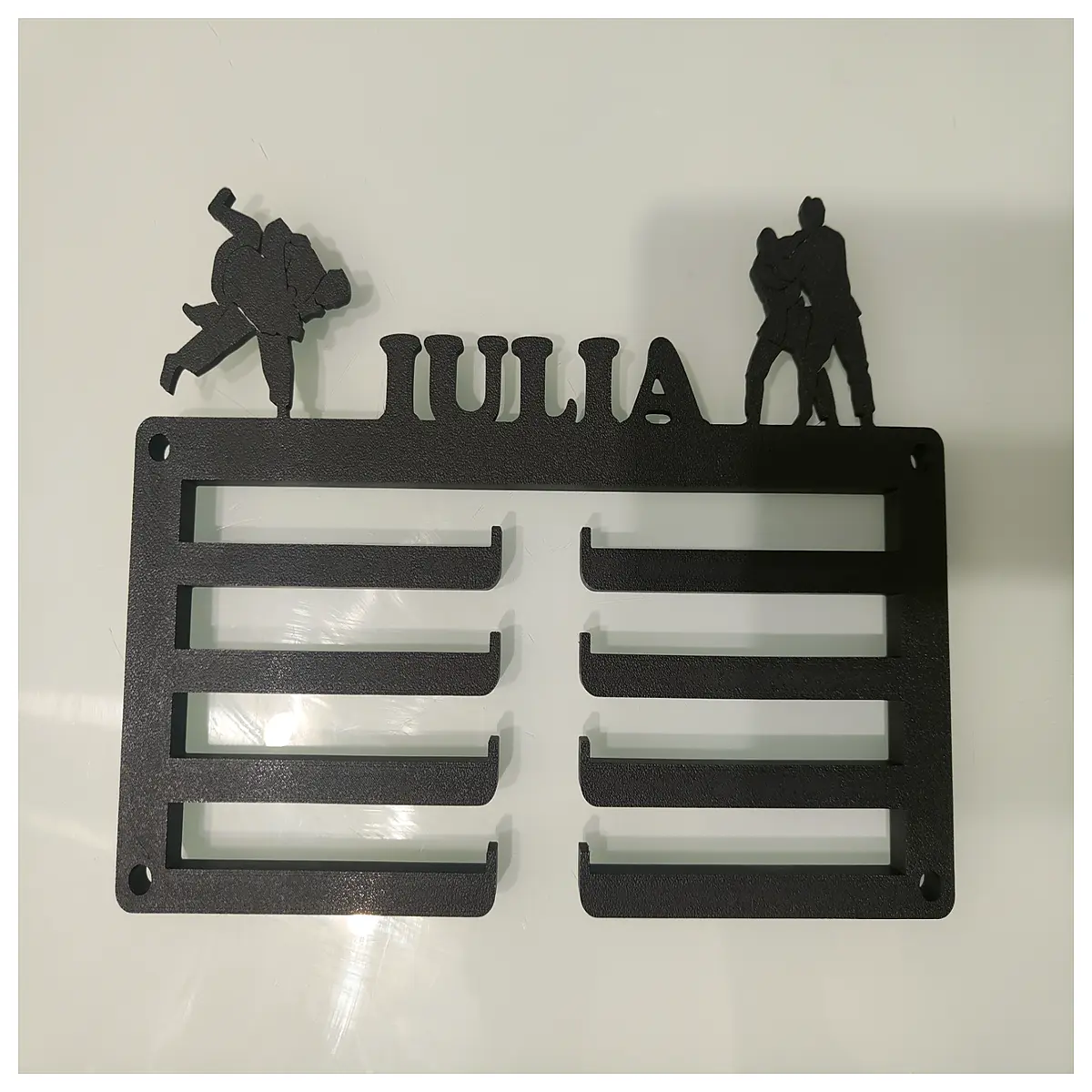 Judo Medal Display Stand Wall Mounted Trophy Case Judo Tournament Award Holder Wall Decoration