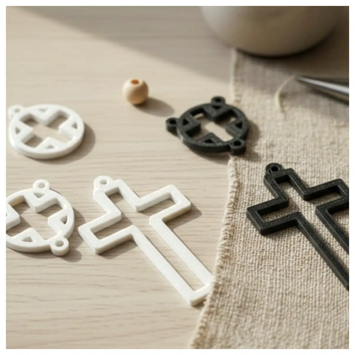 Perforated Cross Ornament Religious Memorial Hanging Wall Decor Gift Cross Jewelry Creative Decoration