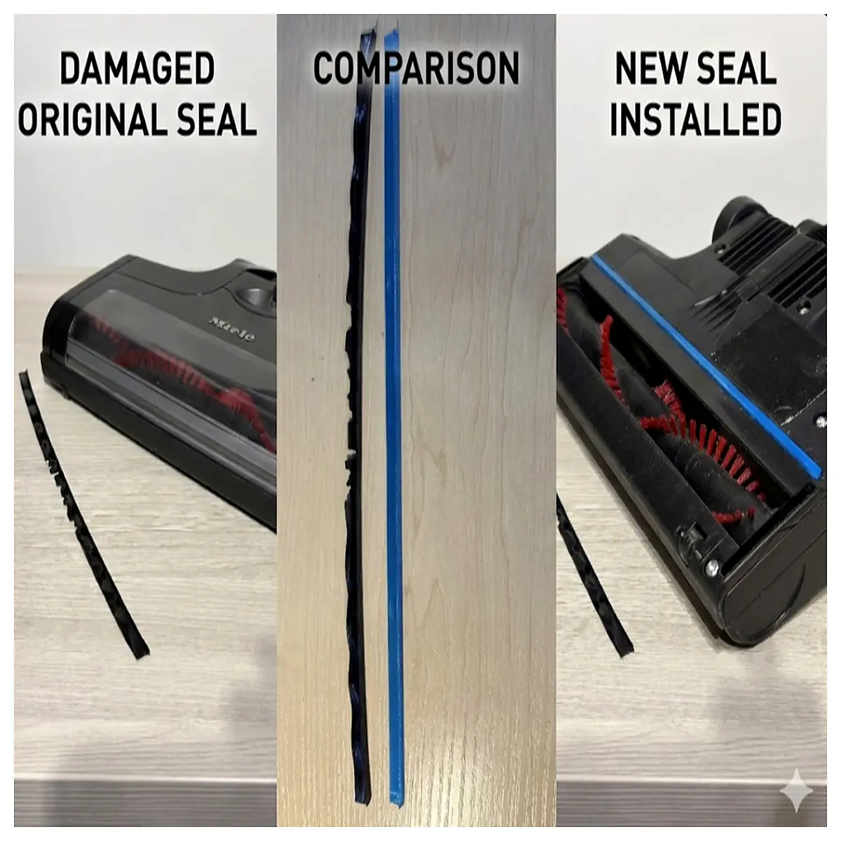 Miele Triflex HX1 Brush Head Seal Replacement Vacuum Cleaner Parts Bag Powerful Cleaning Easy Replacement