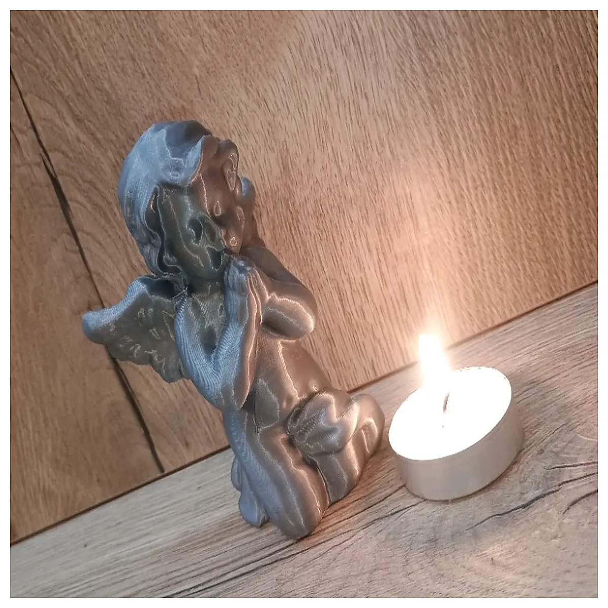 Prayer Angel Statue Religious Decor Church Ornament Prayer Angel Figurine Divine Sculpture Faith Art Piece
