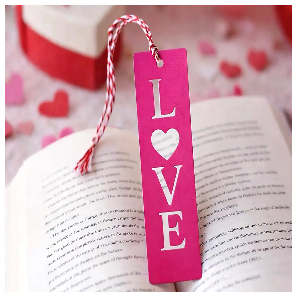Valentine s Day Bookmark DIY Custom Card Anniversary Gift Romantic Decoration Love Bookmark