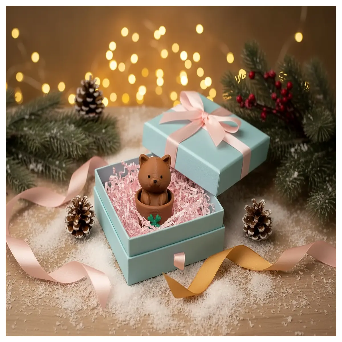 Lucky Bear Figurine Simple Decoration Bonsai Animal Home Decor Creative Gift Lucky Bear