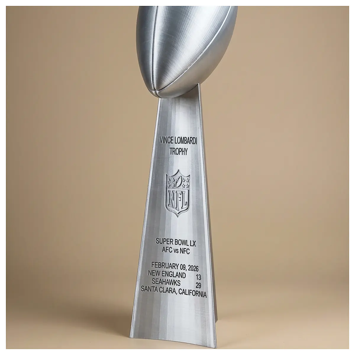 Seattle Trophy 60th Anniversary Award Team Trophy Collectible Sports Memorabilia