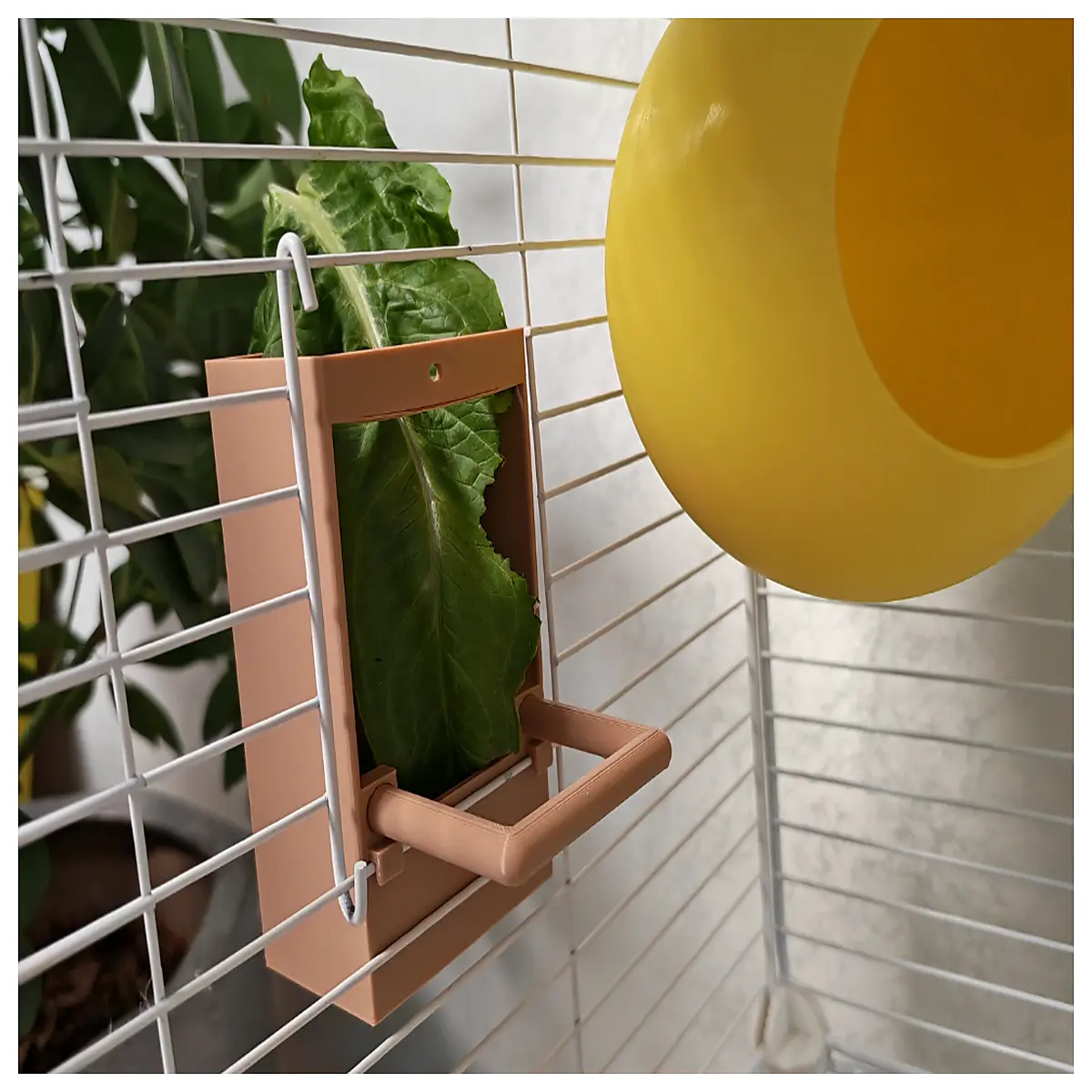 bird vegetable feeder clip on cage parrot food dish holder hanging bowl for small pets