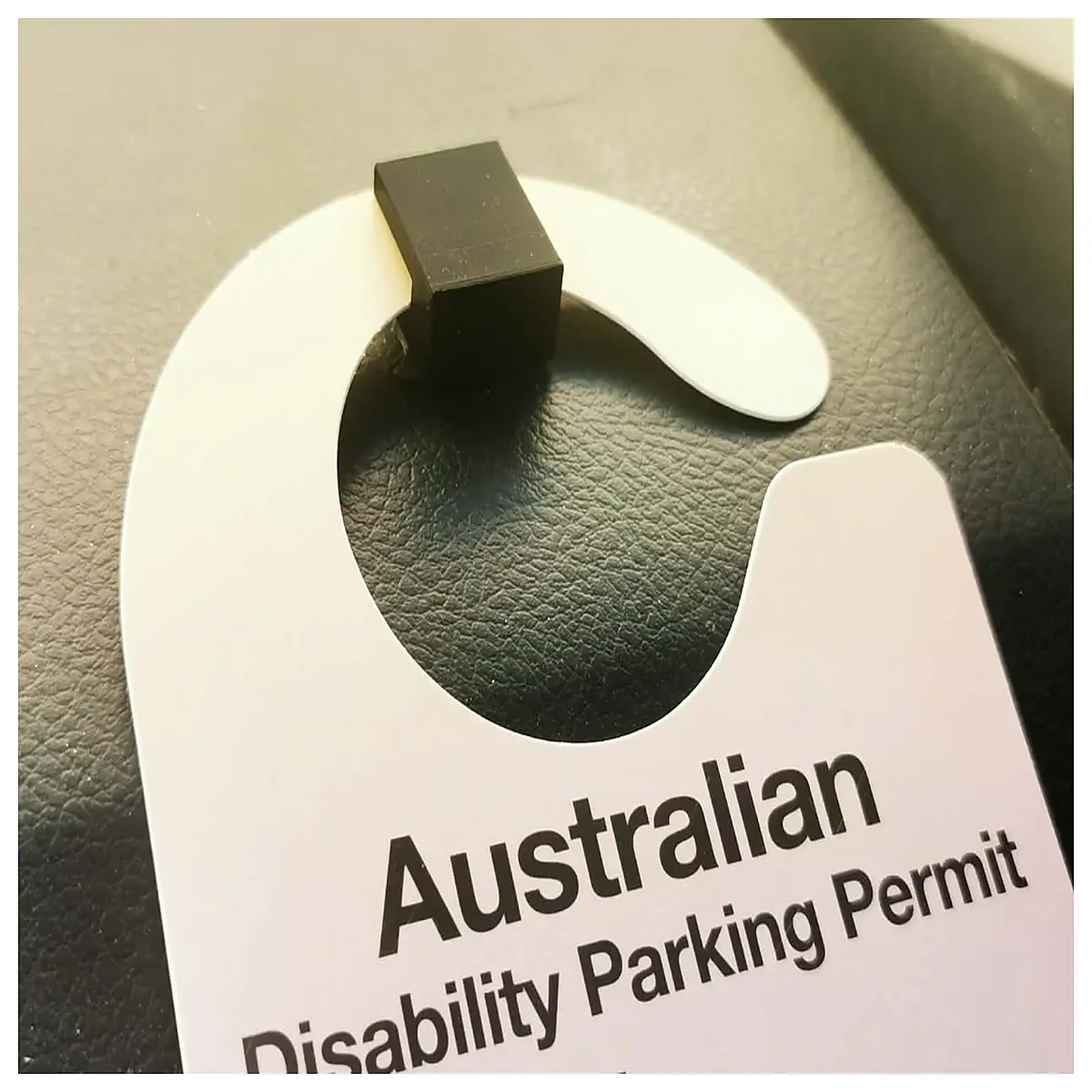 handicap parking permit holder clip flat hook for car visor disability tag organizer