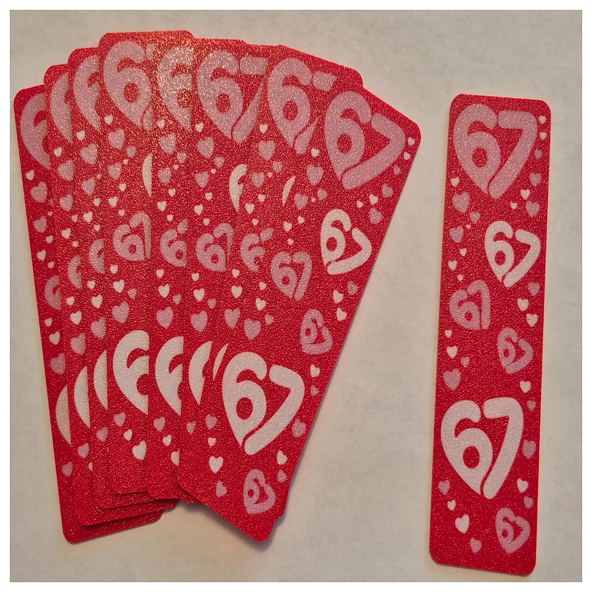 Valentine s Day Bookmark 67 Days Romantic Anniversary Card Love Proposal Memorial Day Flower Bookmark