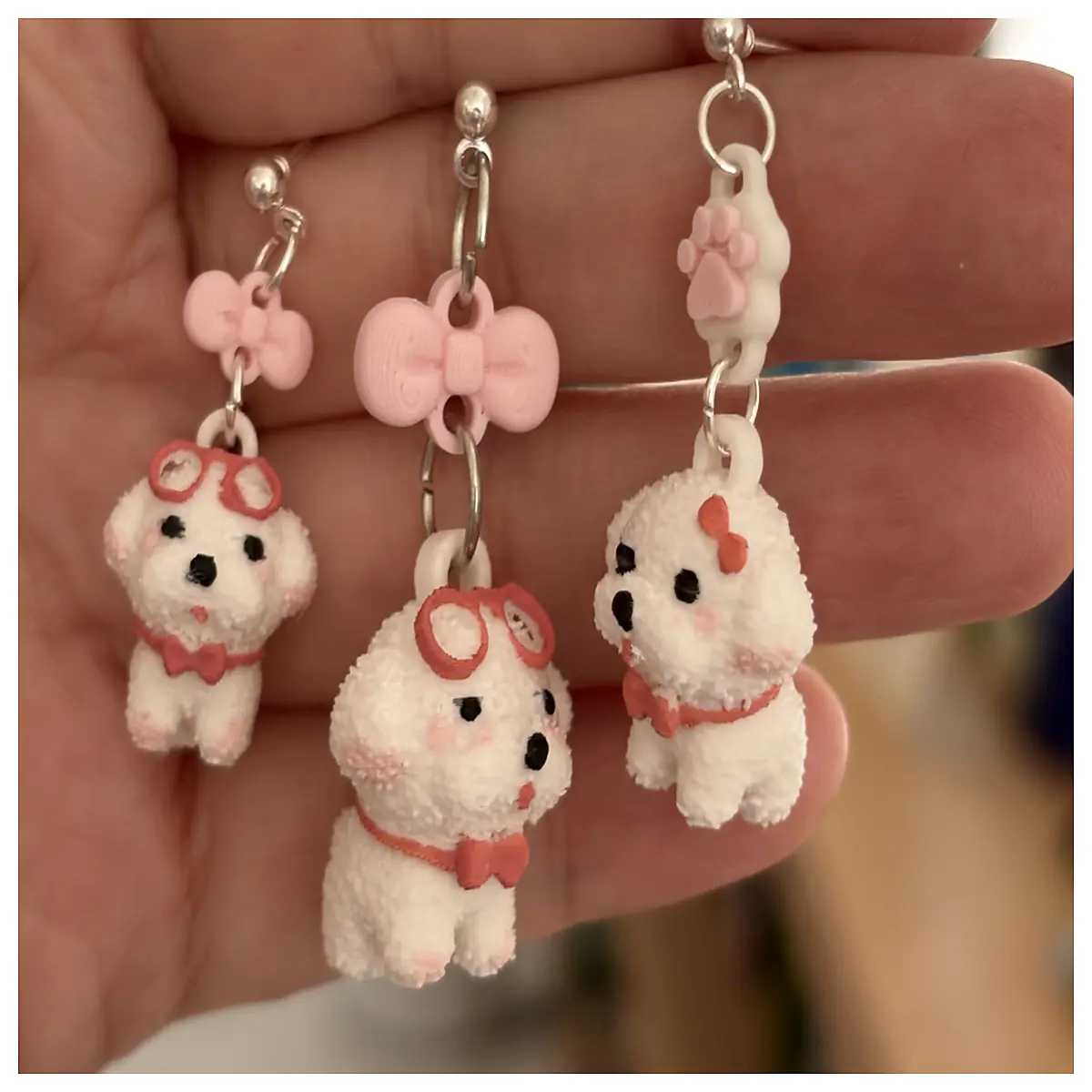 Dog Earrings Pet Cute Earring Dog Toy Puppy Earrings Dog Accessories Suitable for Small Dogs