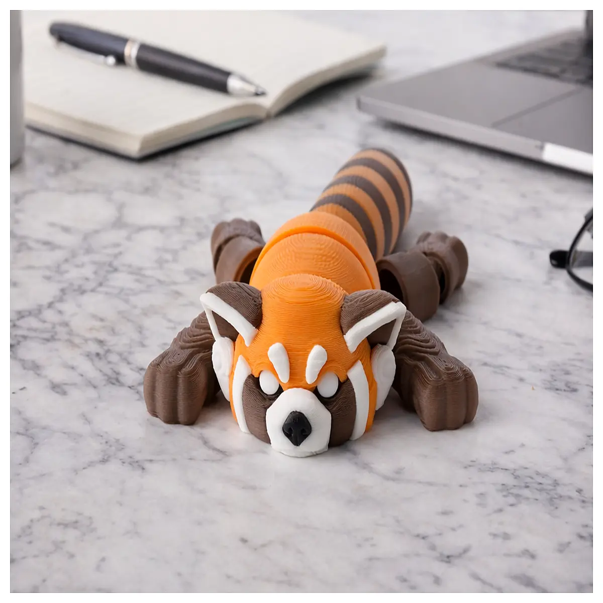 Moving Red Panda Toy Articulated Joints Educational Plush Kids Gift Fun Stuffed Animal Great for Baby Learning