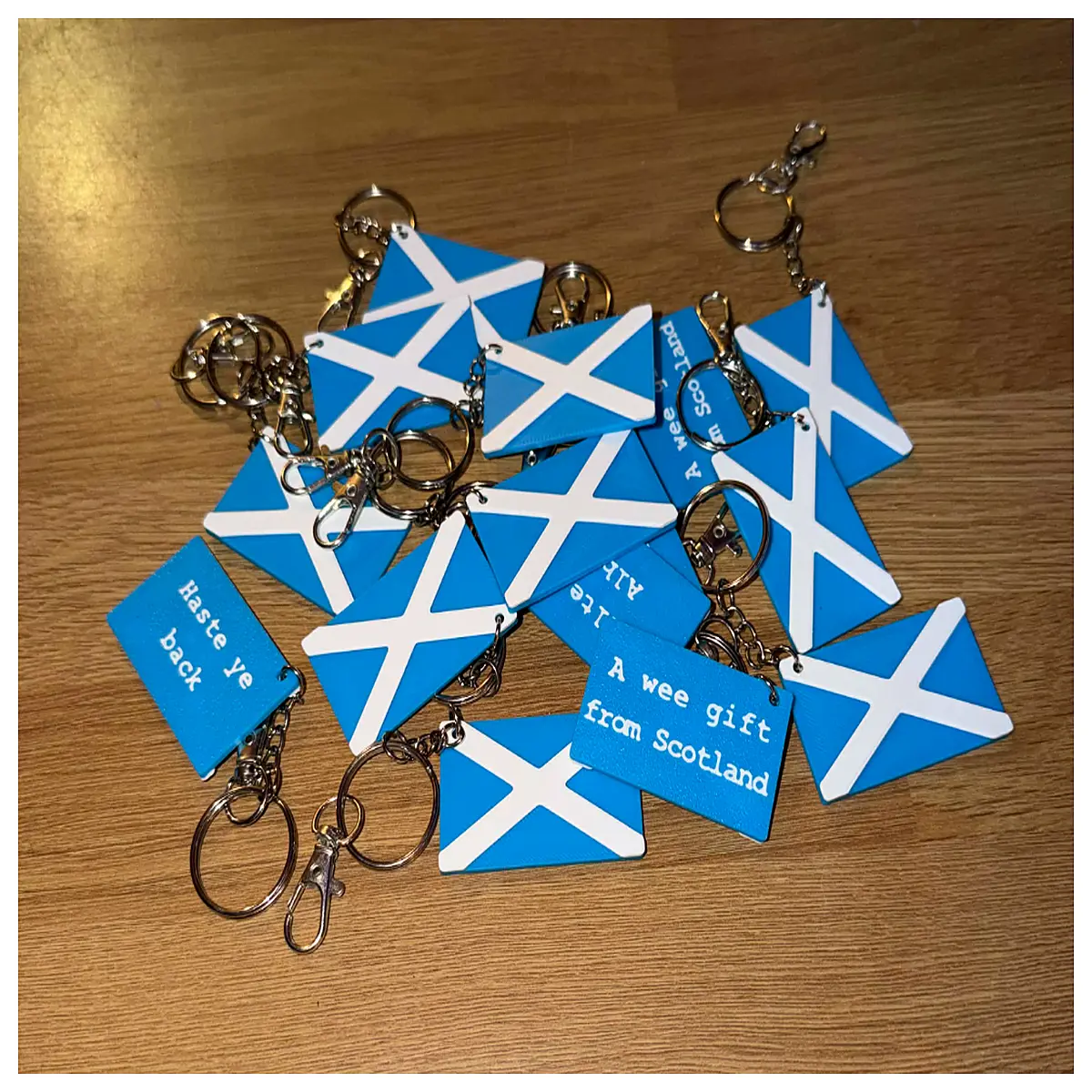 scotland flag keychain metal souvenir travel luggage tag scotland pride accessory