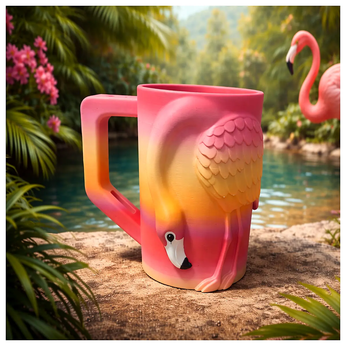 Flamingo Pint Glass Coaster Drinkware Mat Desktop Decoration Creative Home Decor Beer Mug Stand Drink Holder