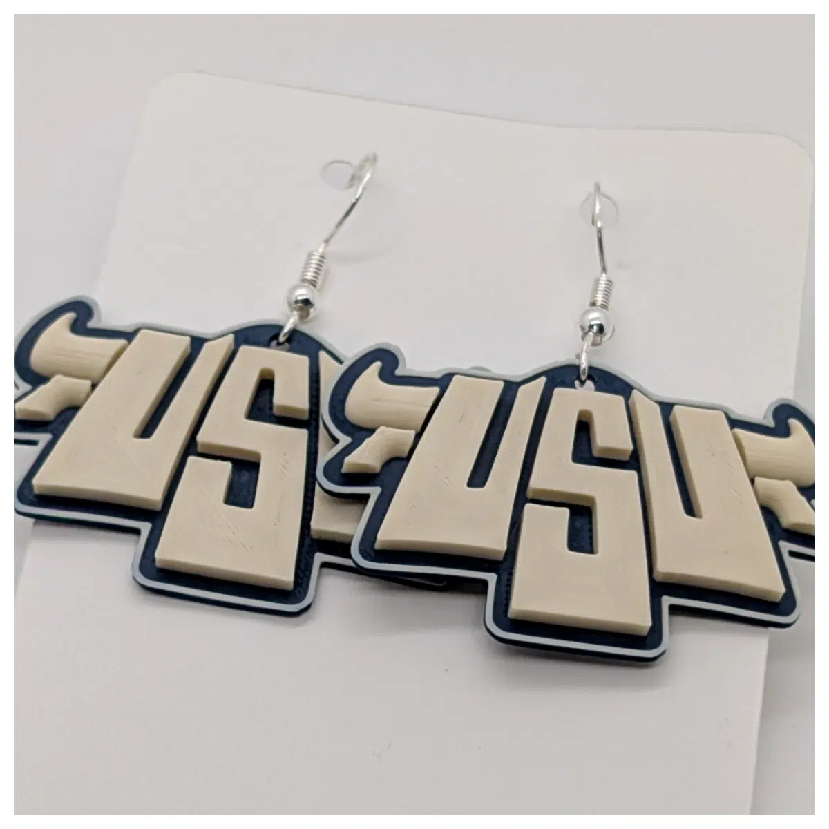 Utah State Aggies Vintage Earrings College Style Earring University Memorial Female Student Gift Retro Fashion Accessory