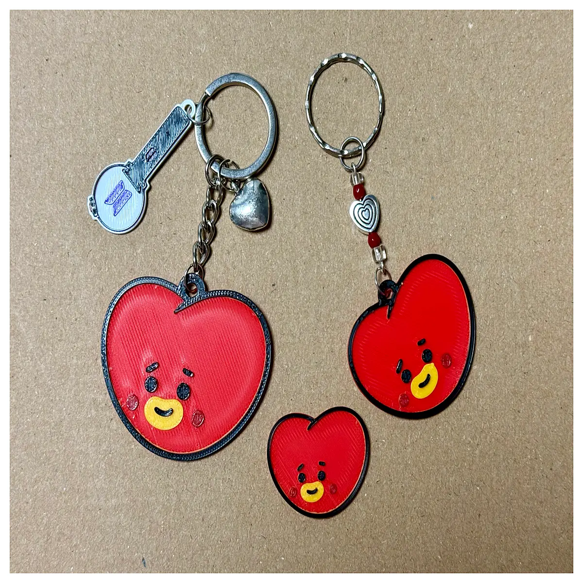 BTS TATA Key Chain Anti Theft Keychain Car Accessory Decoration Keyring Anti Loss Car Decoration