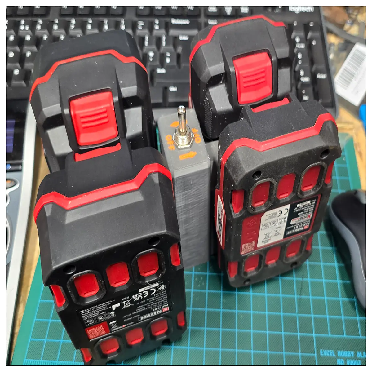 Droid Lidl 40V Battery Mounting Seat Dual Battery Holder Charger Accessory Compatibility Repair Tools