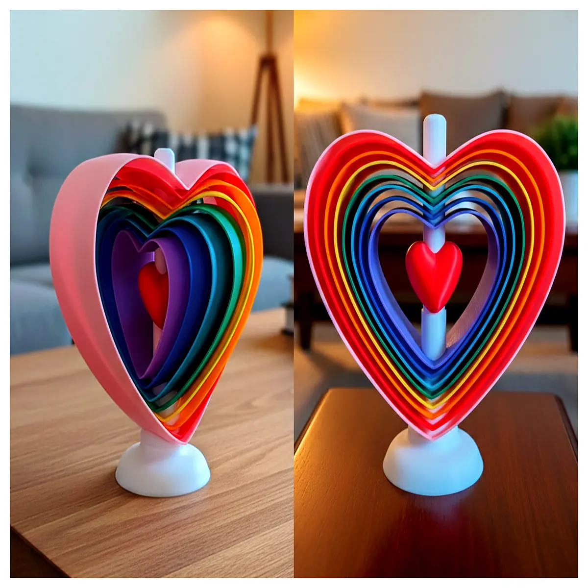 Dynamic Rainbow Sculpture Decorative Home Festival Gift Creative Ornament Art Piece Dynamic Rainbow