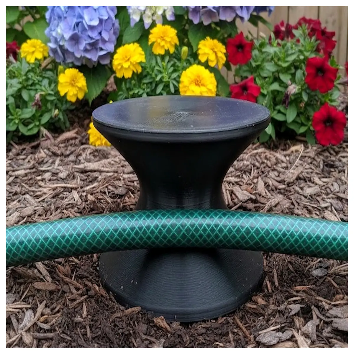 duty garden hose reel cart with cable guide wheeled water hose organizer for lawn care durable rolling hose holder storage
