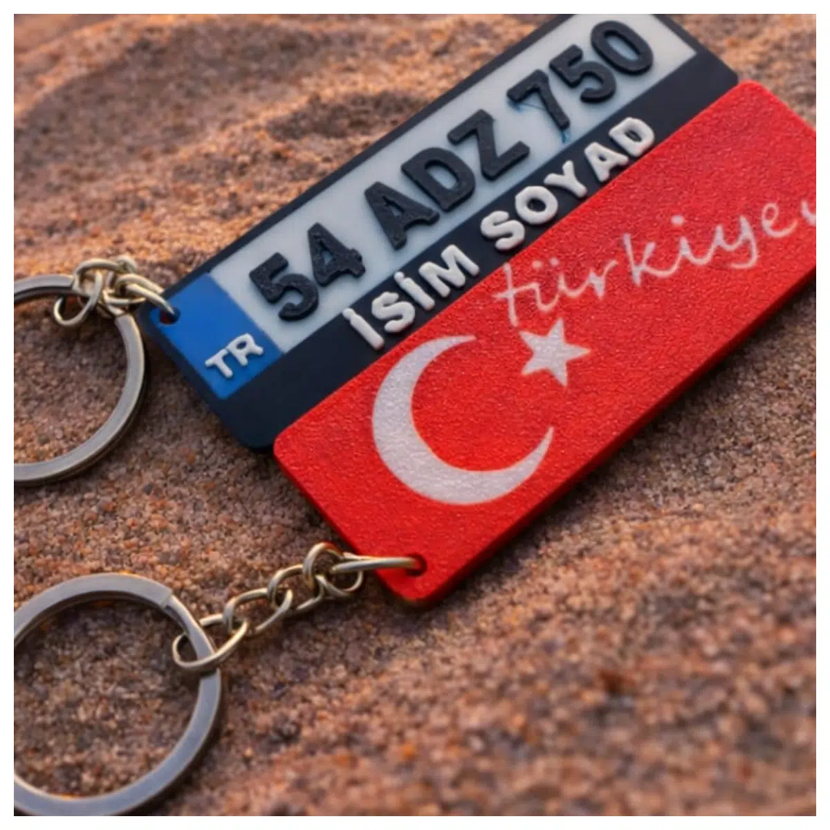 Turkey Flag Keychain Patriotic Souvenir Gift Decoration Flag Charm National Flag Memorial