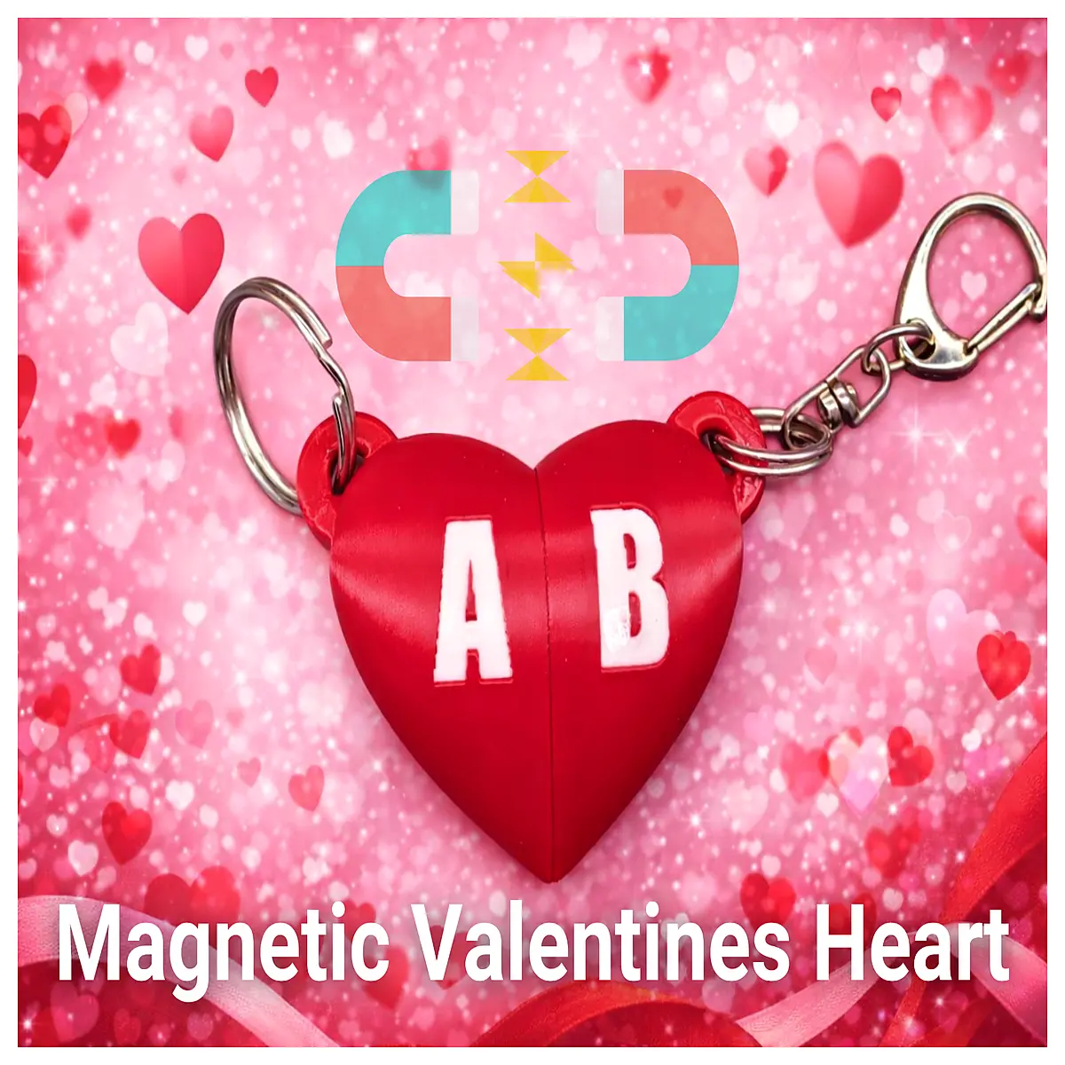 Magnetic Keychain Valentine s Day Anniversary Gift Magnetic Charm Romantic Accessory Keepsake Decoration