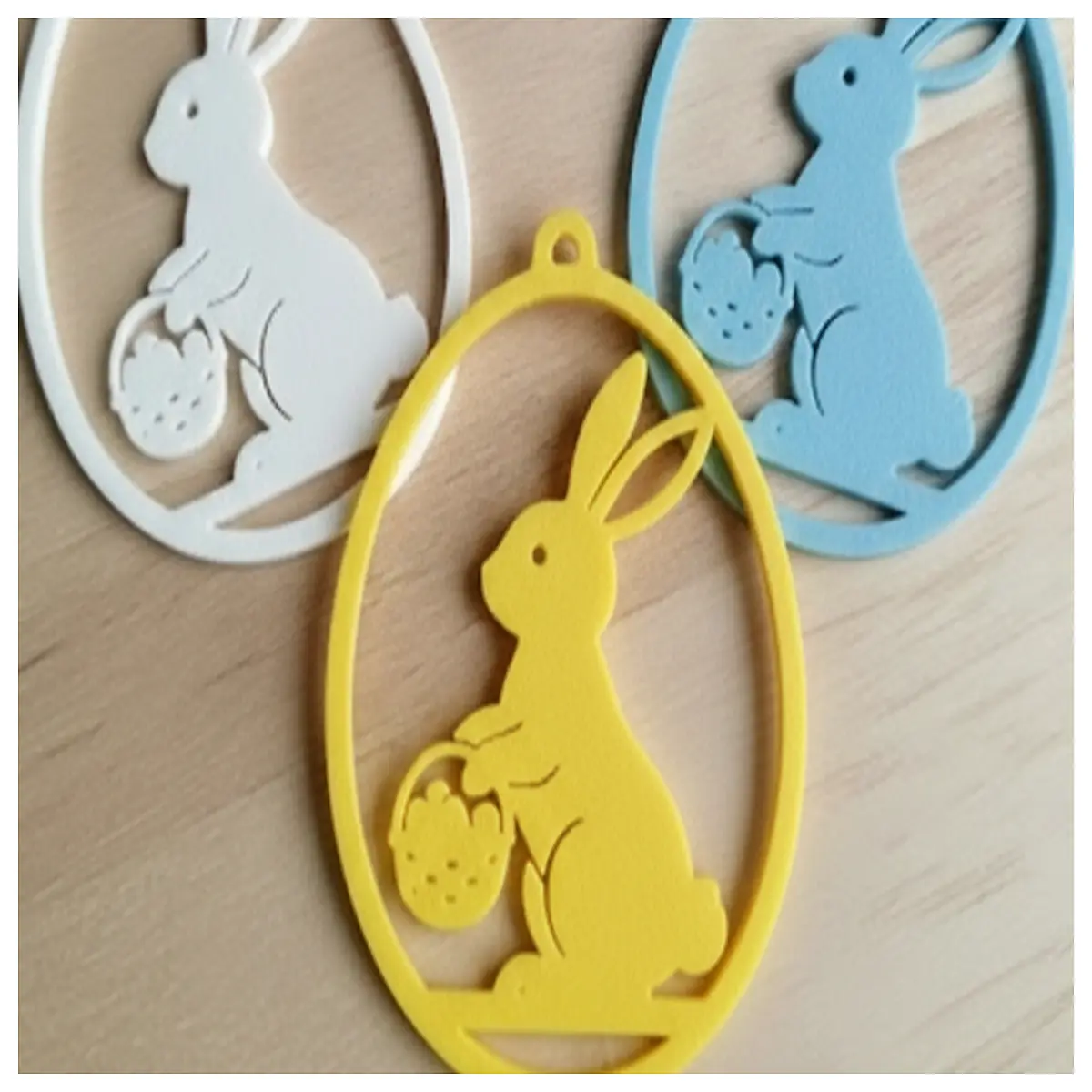 Minimalist Easter Egg Decor Rabbit Basket Ornament Easter Egg Hanging Decoration Festive Holiday Gift Ideas