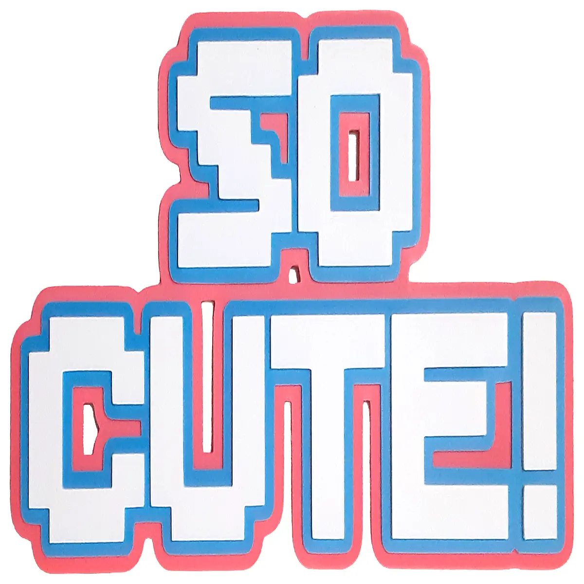 Cute Pixel Wall Art Kawaii Decor 3 Font Stickers Wall Decals Anime Wall Art Pixel Lettering