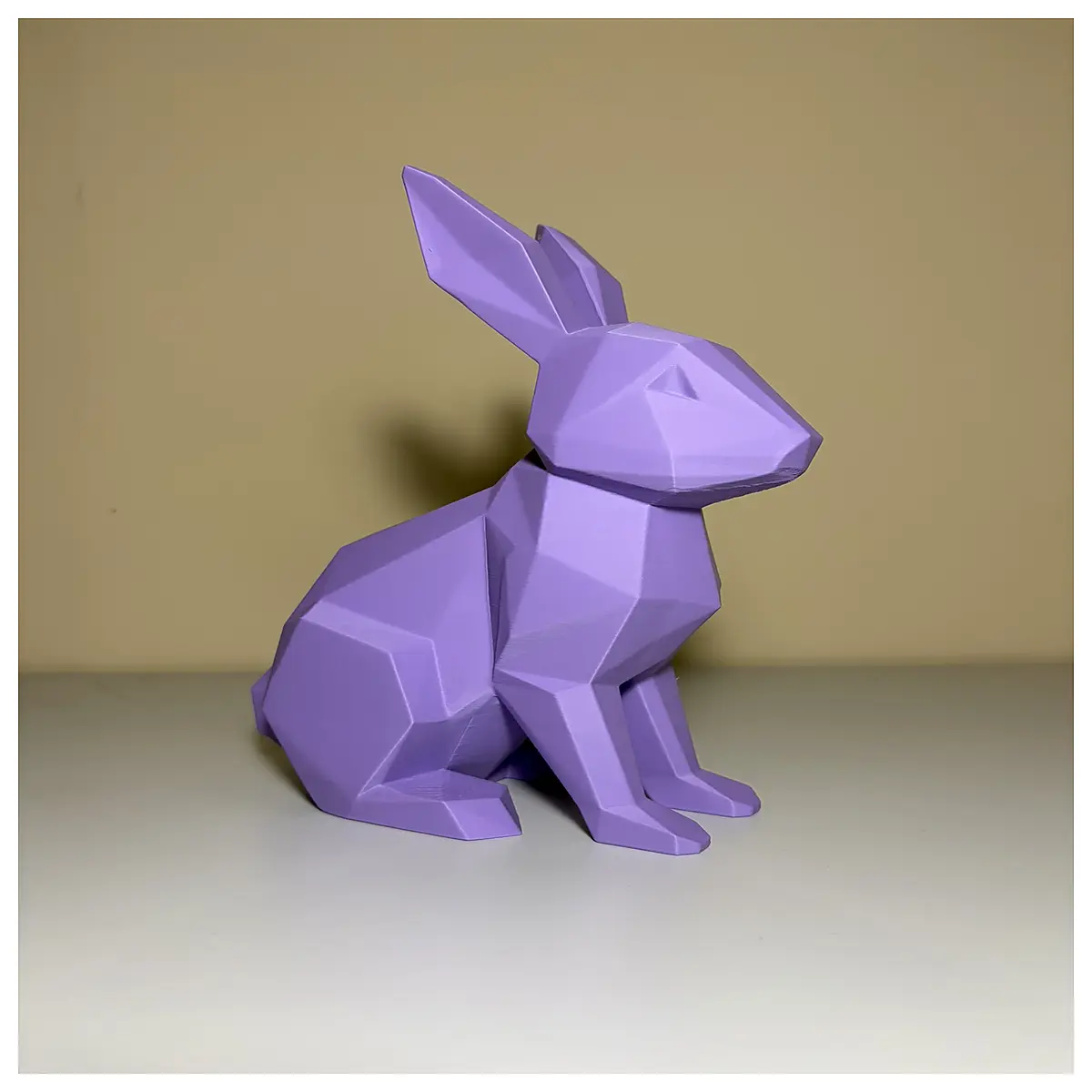low poly rabbit easter decoration geometric bunny wall art modern minimalist spring home decor polygonal animal figurine