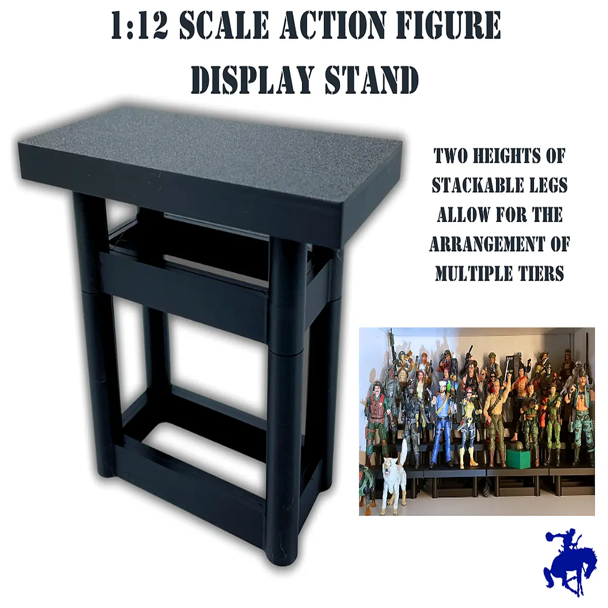 Stackable Model Display Stand Multi Tier Shelf for Model Collection Showcase Toy Display Rack