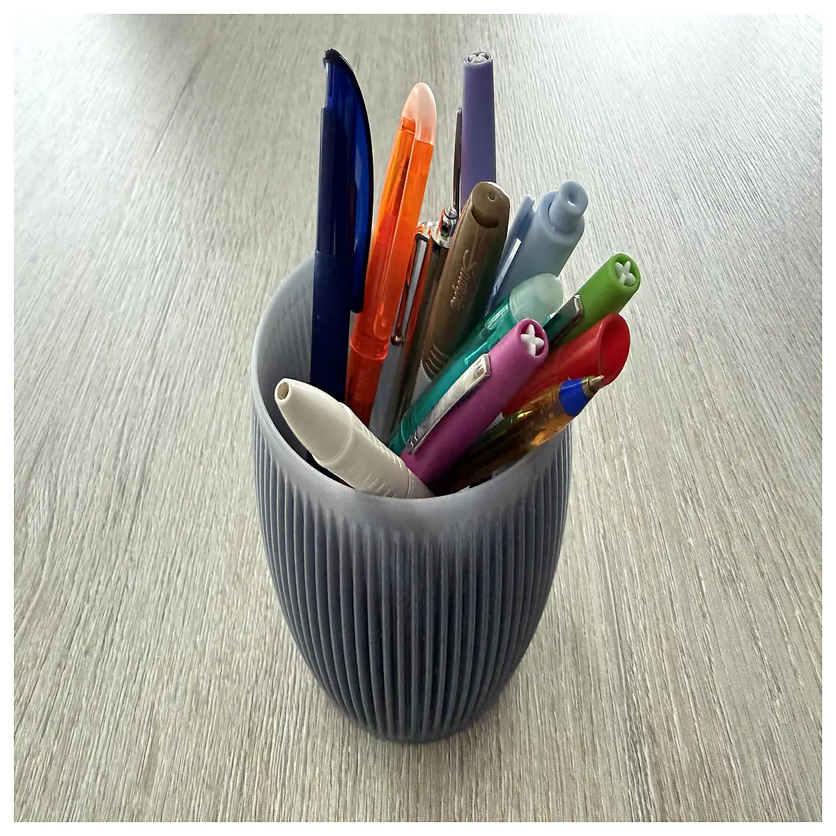 modern pencil holder desk organizer metal mesh pen cup for office supplies storage
