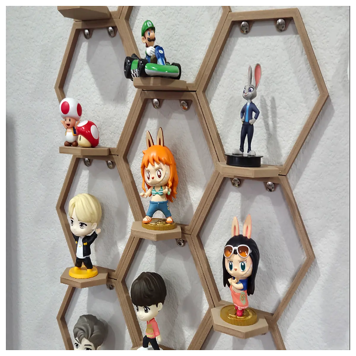 Hexagonal Model Stand Toy Display Stand Model Collection Stand for Game Model Enthusiasts