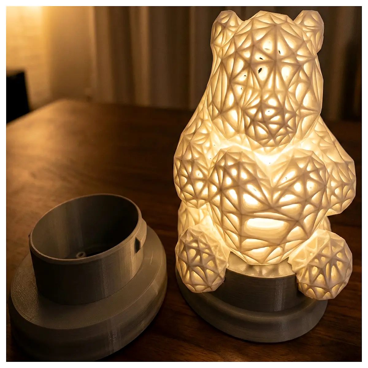 Geometric Panda Lantern Voronoi Style Decor Wall Hanging Living Room Bedroom Decoration Modern Minimalist Art Piece