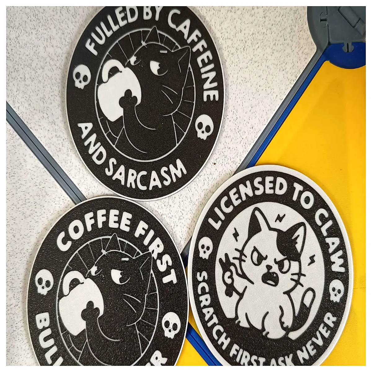 cute cat coasters for drinks silicone anti slip table mats cartoon animal drink pads waterproof coffee cup holders decorative home decor gifts