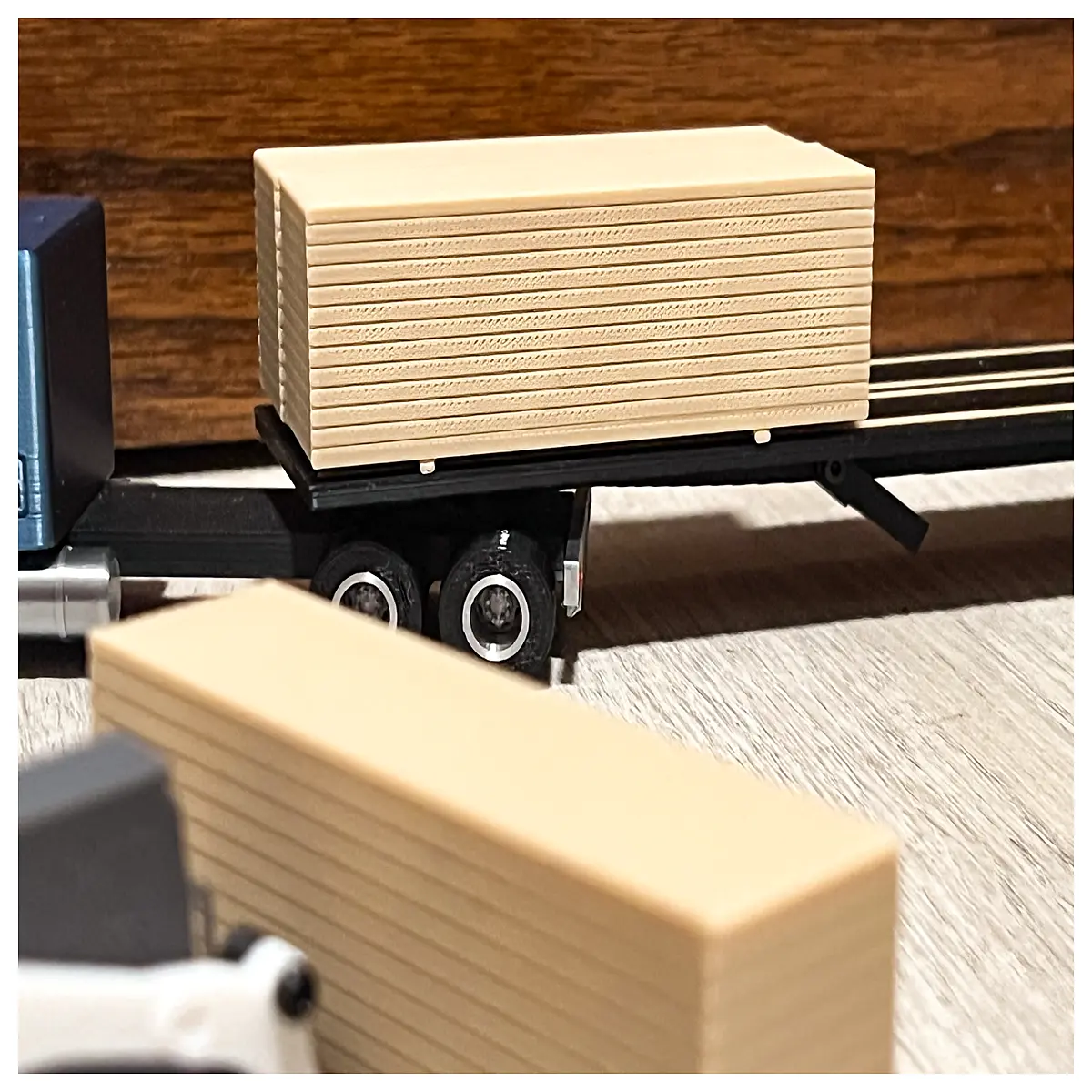 Trailer Wood Cargo Box 164 Ratio Trailer Load Platform Accessories Transport Deck