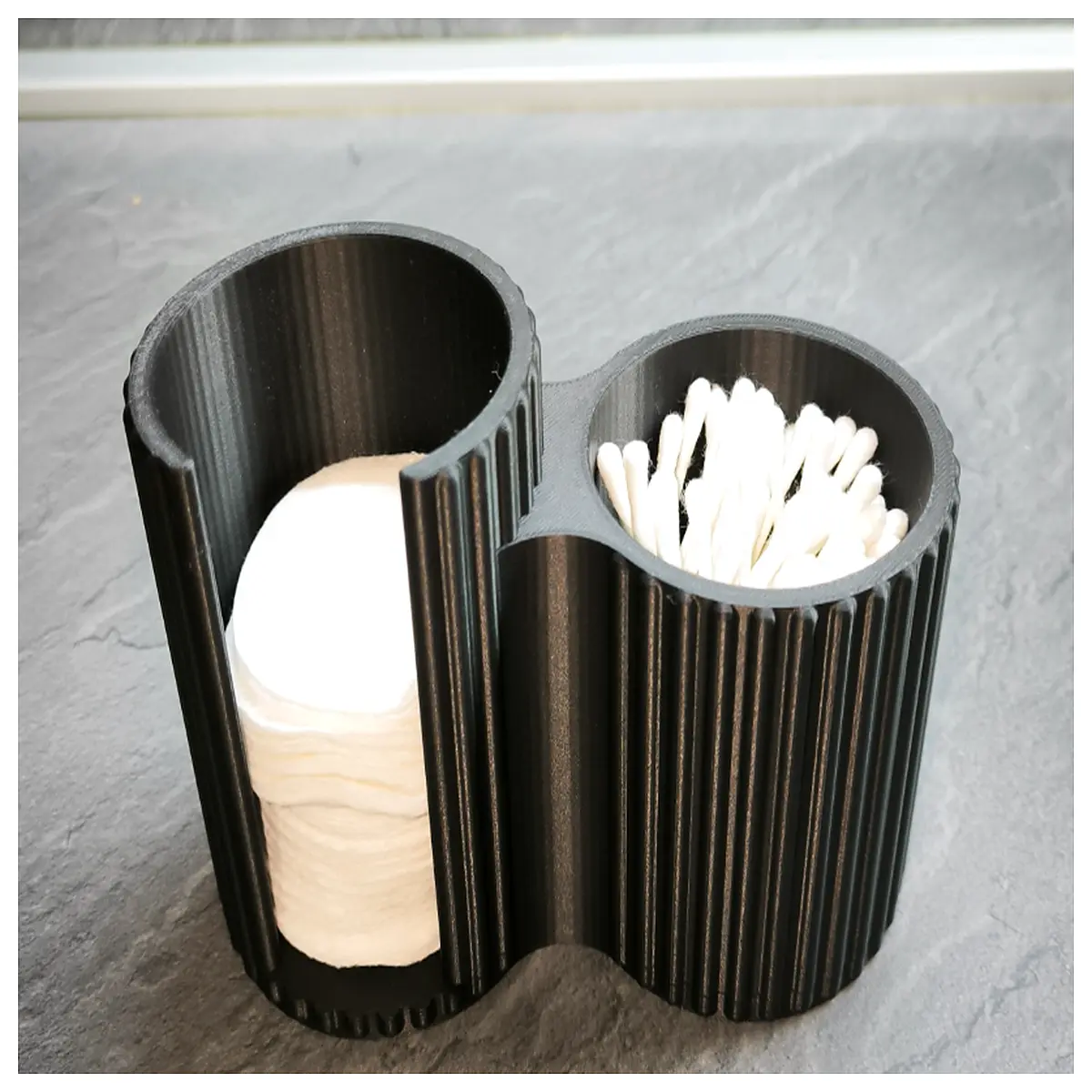 Makeup Cotton Swabs Cover Storage Box Detachable Stackable Skincare Cleaning Tool Organizer Melamine