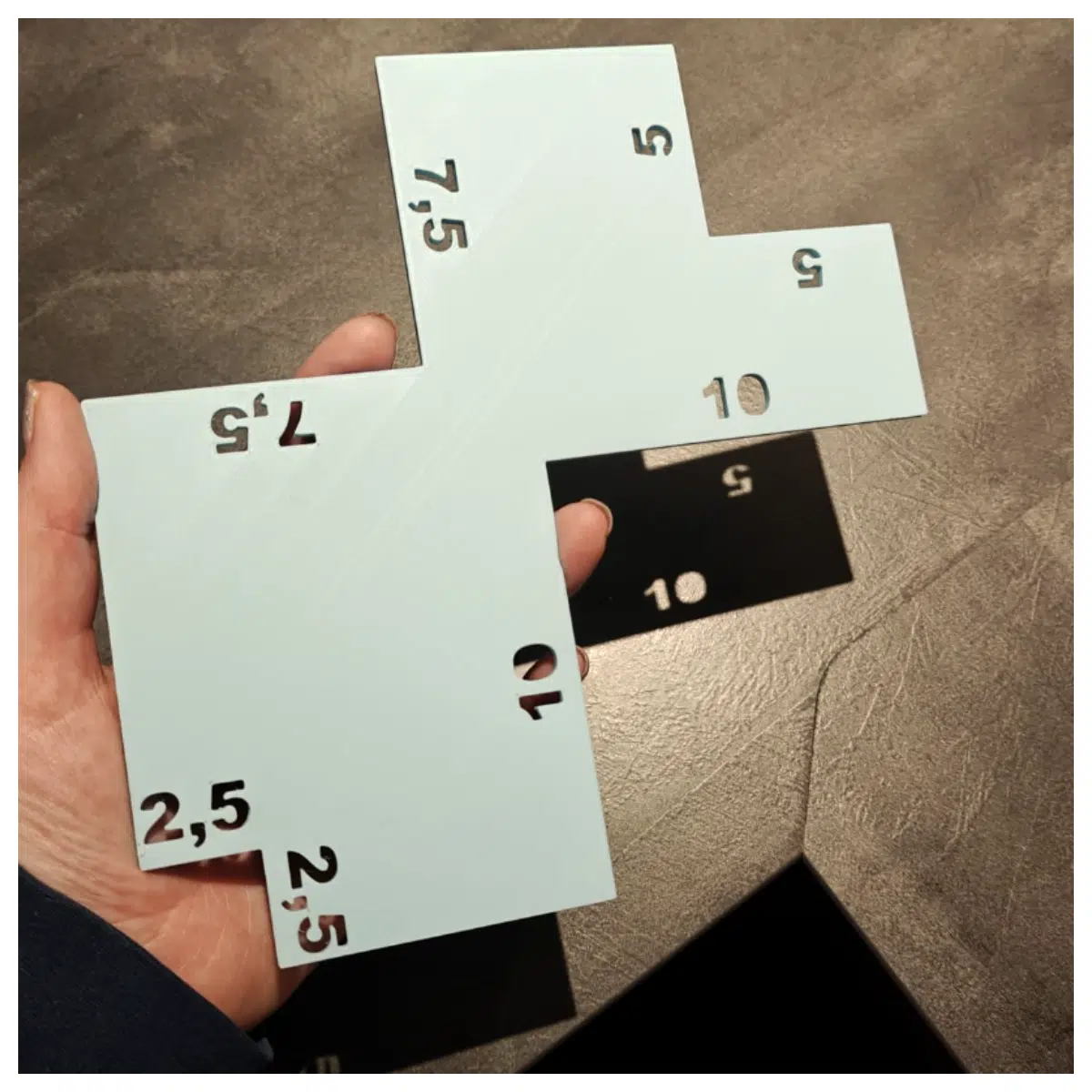 metric ruler for square bags measuring tool