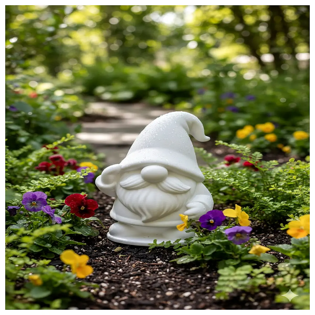 whimsical garden gnome statues for outdoor yard decor cute fairy garden accessories resin lawn ornaments for patio landscaping