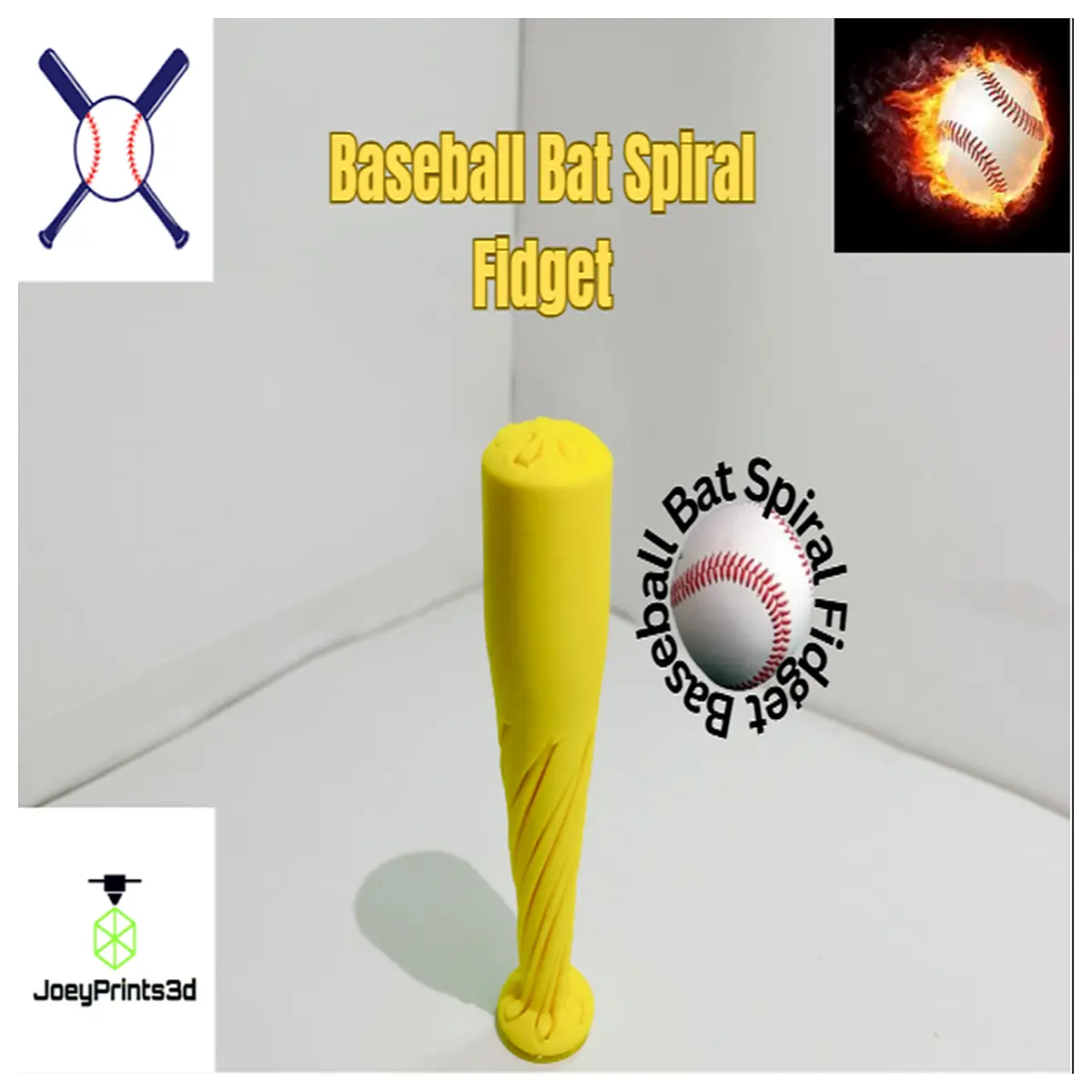 Baseball Bat Stress Ball Spiral Relief Toy Anxiety Relief Hand Grip Training Stress Release Sports Bat Accessory