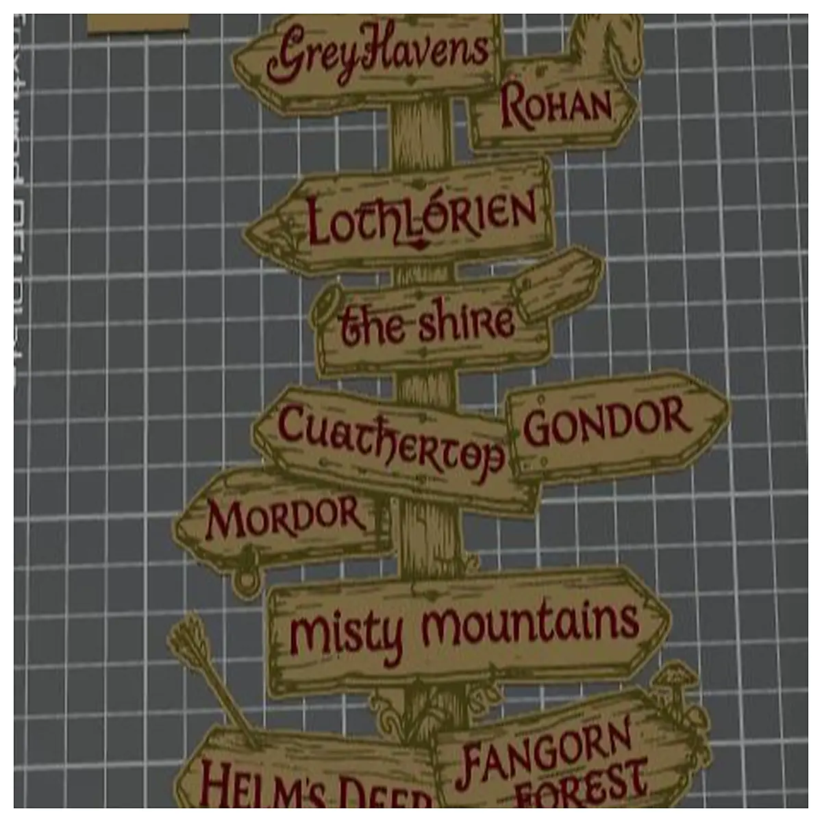 Signage Game Props Character Decorations Elf Collectible Toy Accessories Adventure Gear Roleplay