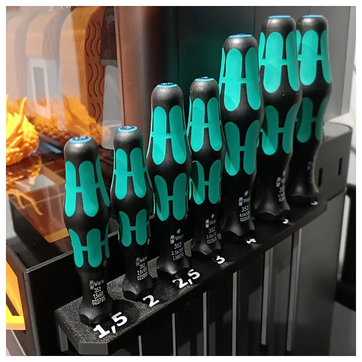 wera hex screwdriver holder rack for skadis pegboard magnetic tool organizer wall mount storage