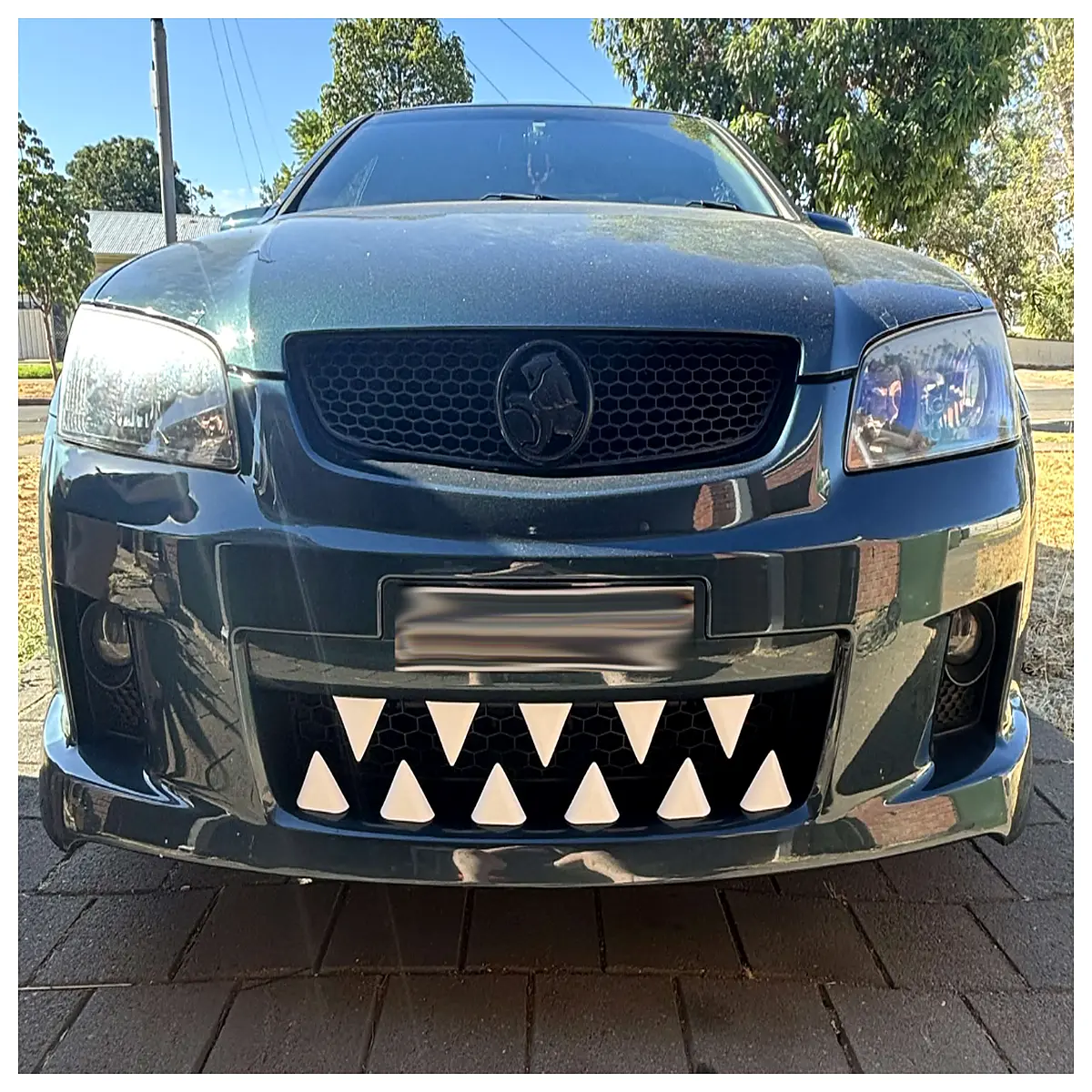 shark teeth front bumper lip spoiler modification aftermarket car styling accessories