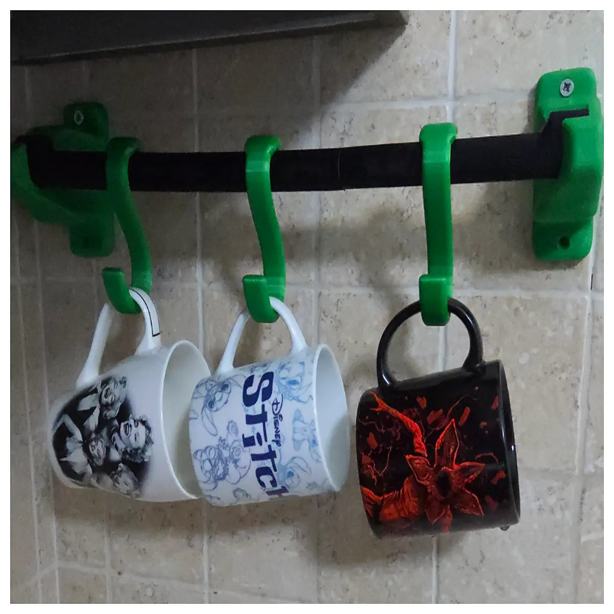 Cup Hooks Wall Mount Kitchen Shelf Holder Ceramic Glass Cup Bracket Hanging Accessory Kitchenware Parts Hooks