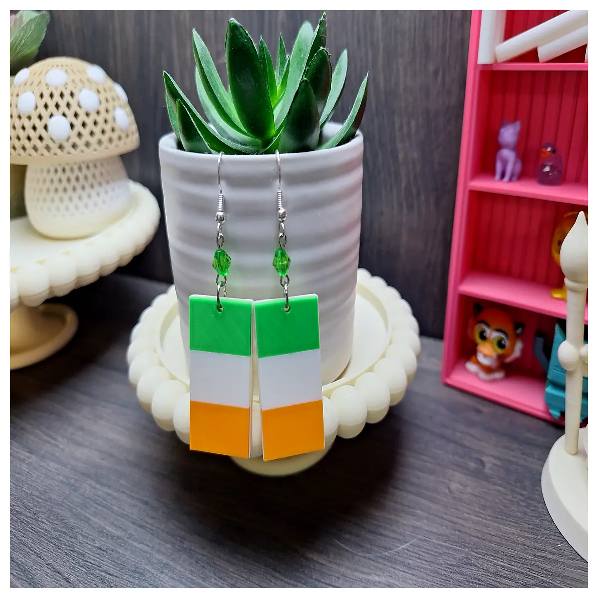 Ireland Flag Earrings Women s Decoration St Patrick s Day Gift Republic Commemorative Classic Dangles
