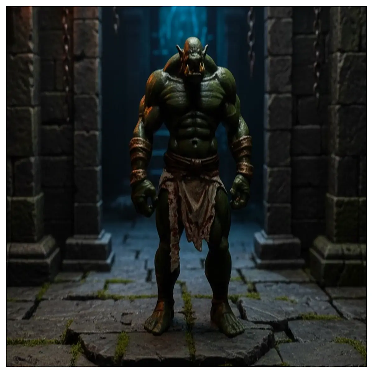 Orc Model Miniature Scale Model Diorama Figure Collectible Toy Detailed Battle Scene Model Enthusiast
