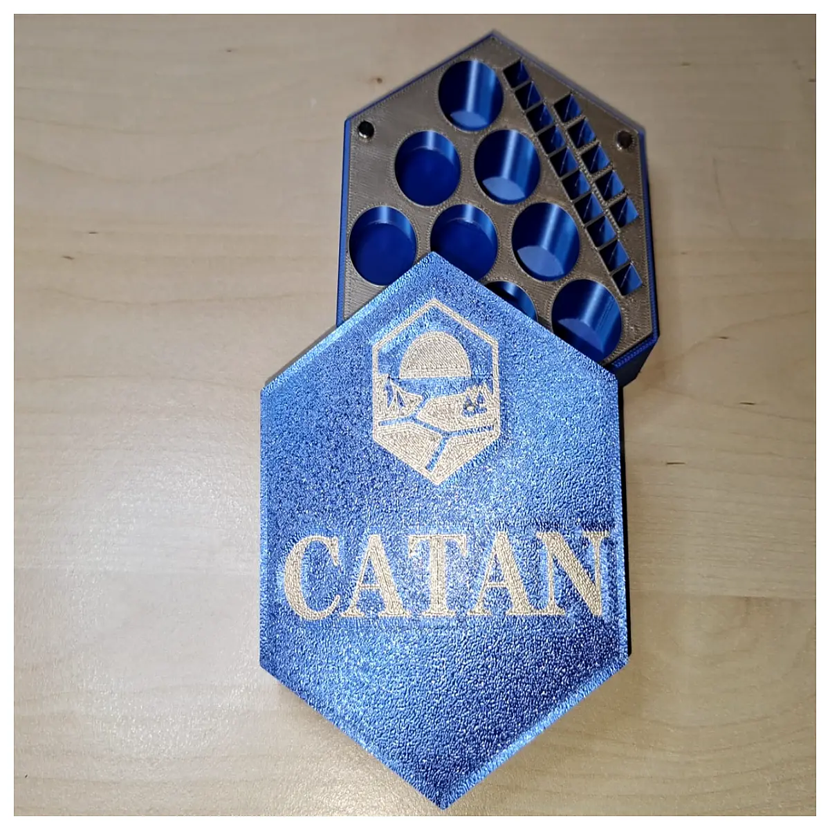 Catan Game Pieces Organizer Board Game Accessory Storage Box Card Dividers Enhance Gameplay Catan Piece Organizer