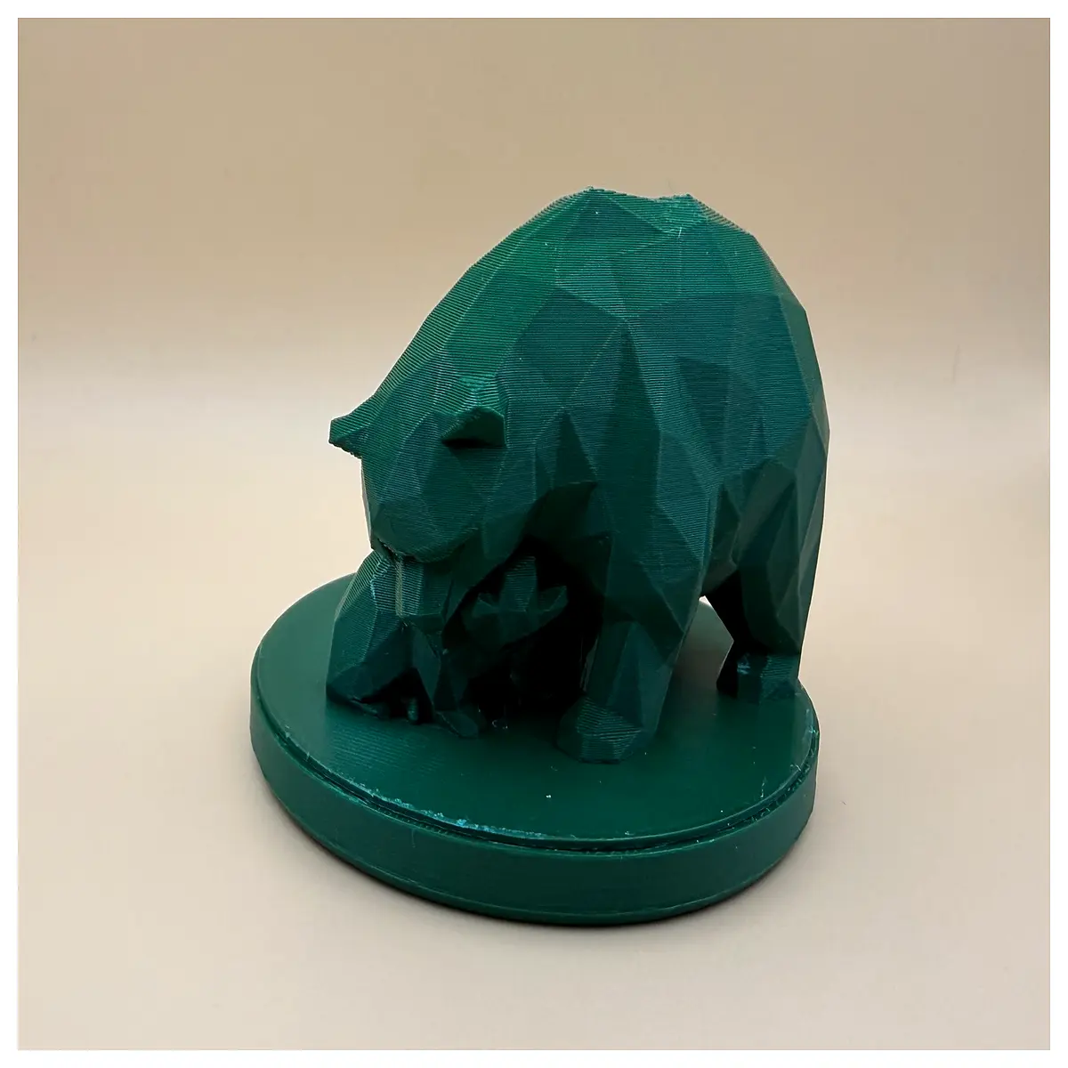 Low Poly Bear Cub Model 3D Print Model Base Scene Toy Animation Cute Bear Figures