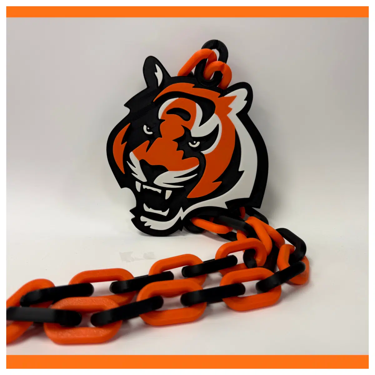tiger team spirit chain necklace animal print pendant jewelry for men and women motivational sports accessory durable stainless steel link ch