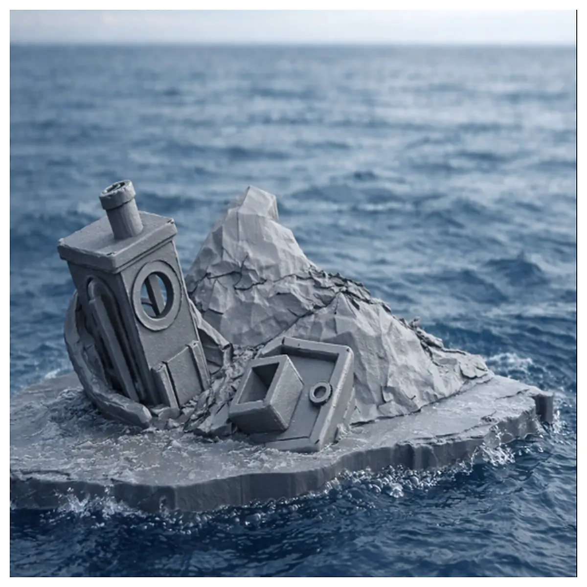 Benchy Iceberg Collision Motorboat Parts Boat Components Ship Accessories Iceberg Impact Repair Emergency