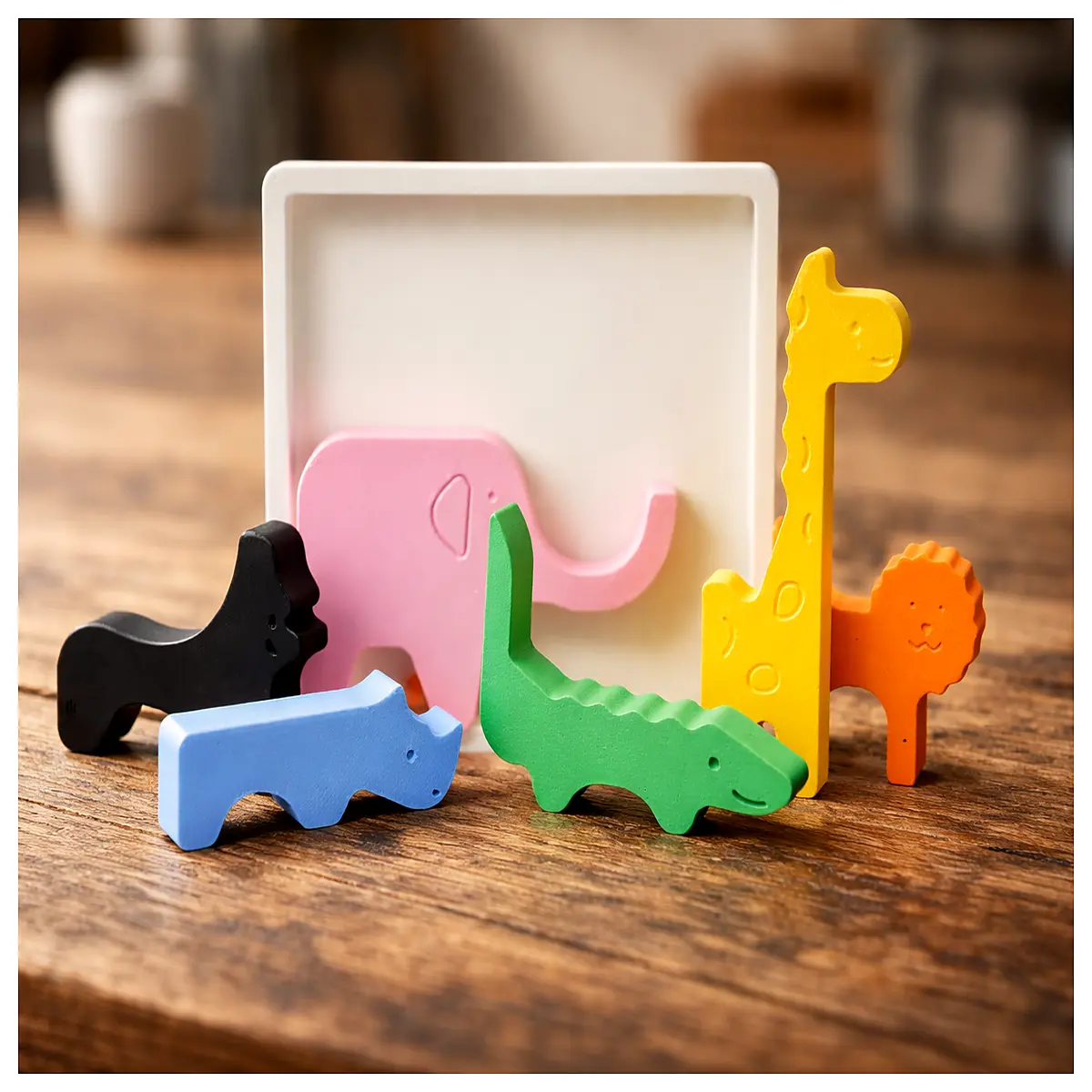Animal Puzzle for Kids Educational Jigsaw Puzzle Blocks Toddler Learning Animal Theme Puzzle Game