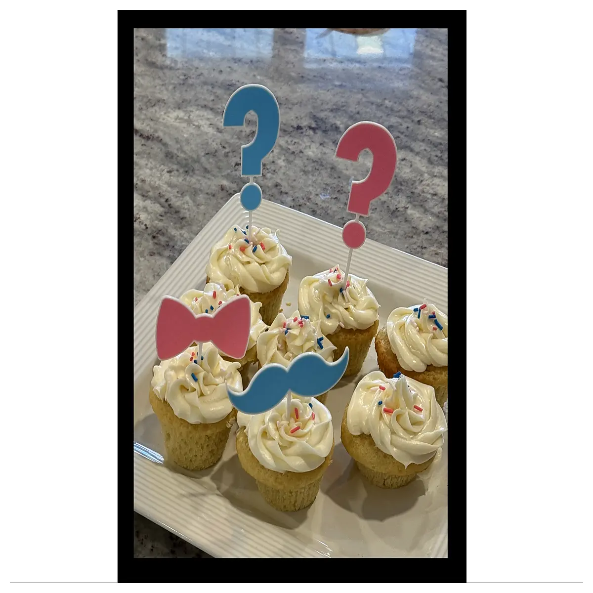 Gender Reveal Cupcake Toppers Cake Decorations Birthday Party Supplies Baby Shower Accessories Cake Decorations