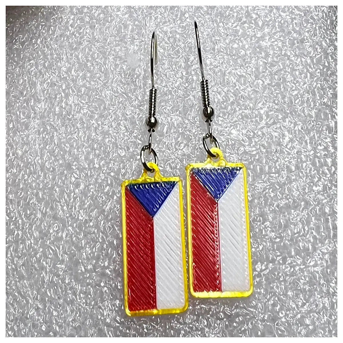 Czech Flag Earrings Women s Memorial Gift Independence Day Decoration Czech Republic Earring Festive Accessory Commemorative Gift